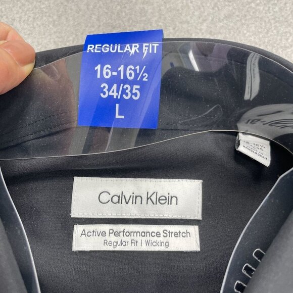 Calvin Klein Black Men's Dress Shirt - Picture 5 of 6